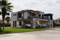 Maison Moderne à Deux Étages De 5 Chambres