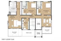 Maison Moderne à Deux Étages De 5 Chambres