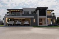 Maison Moderne à Deux Étages De 5 Chambres